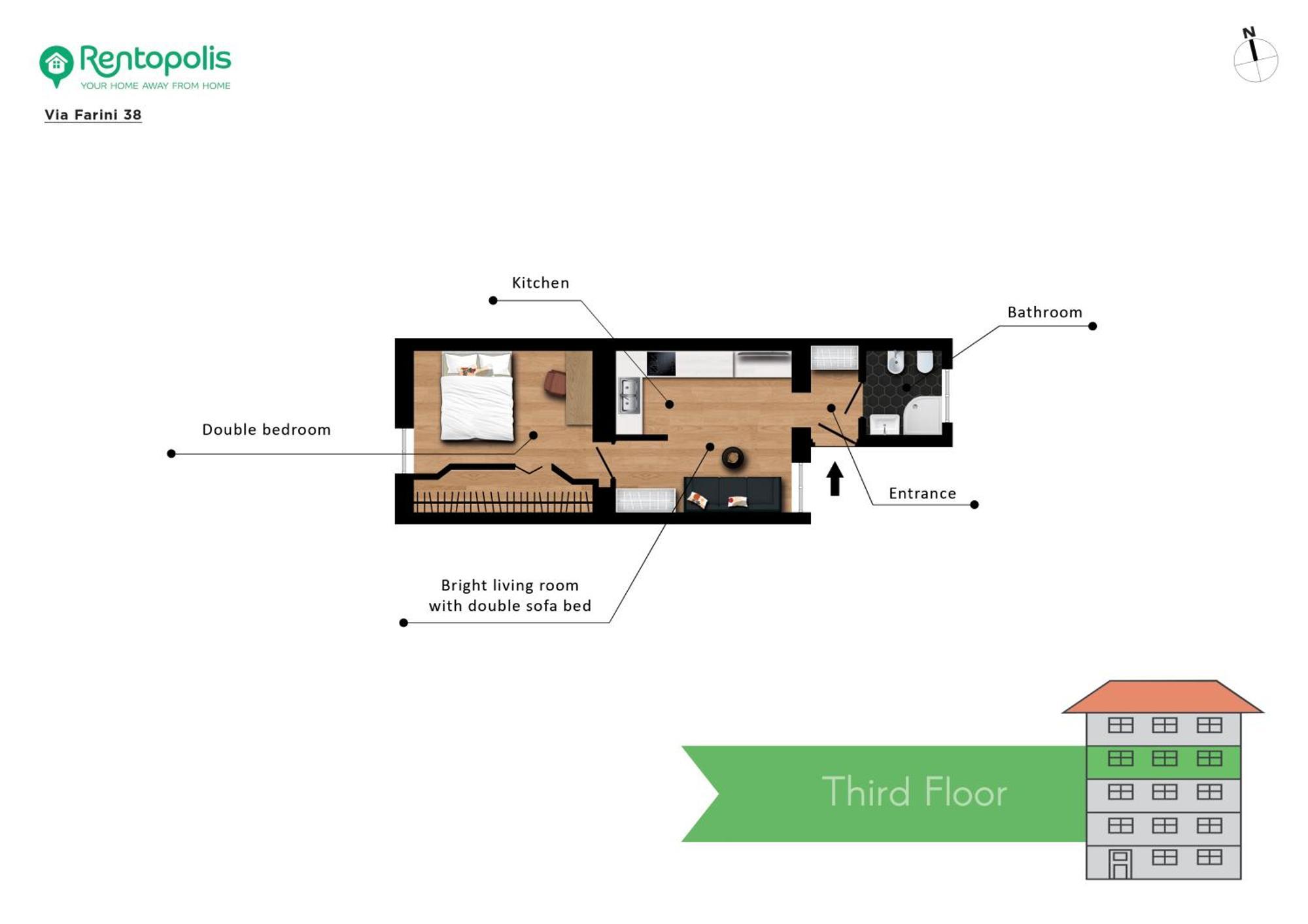 Appartamento Isola-garibaldi Newly Renovated 1 Bedroom By Rentopolis