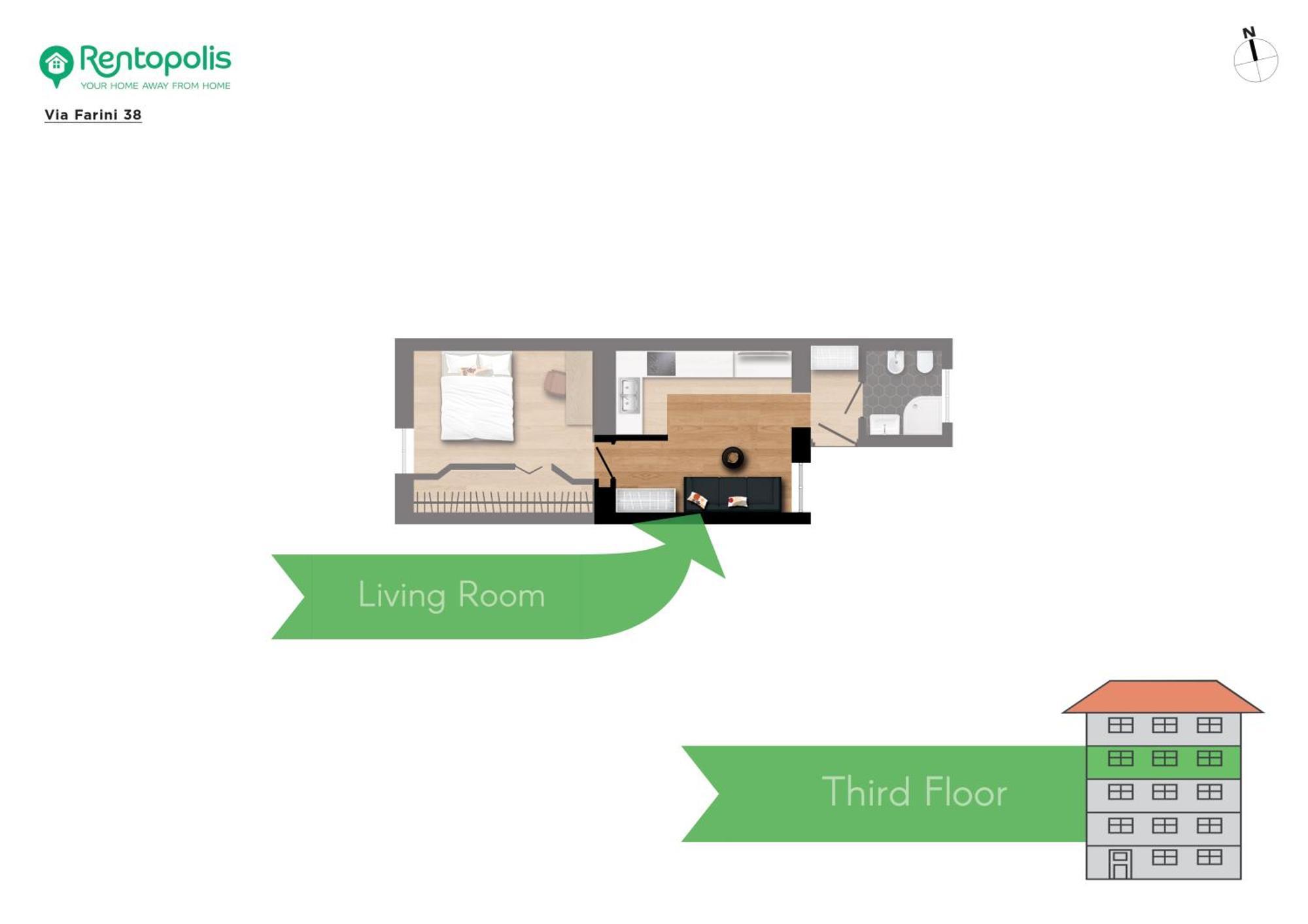 Isola-garibaldi Newly Renovated 1 Bedroom By Rentopolis